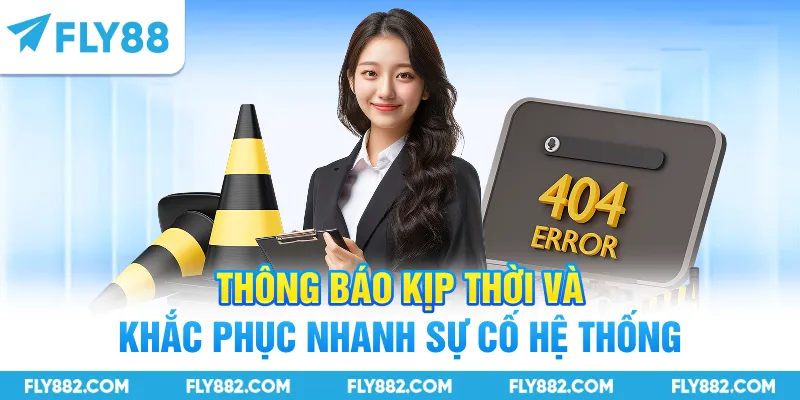 Thông báo kịp thời và khắc phục nhanh sự cố hệ thống